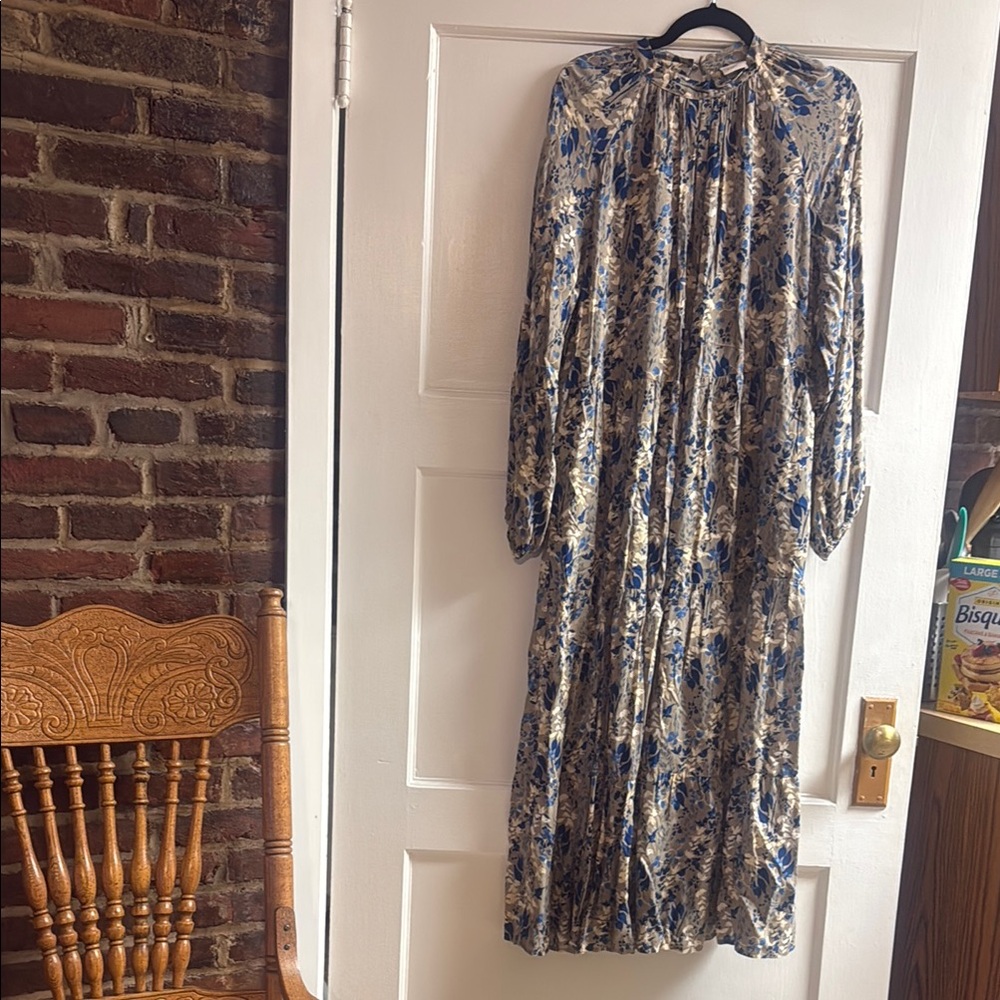 a new day Blue and Cream Floral Dress